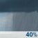 Sunday: A 40 percent chance of showers and thunderstorms after 11am.  Partly sunny, with a high near 69. Calm wind becoming southwest around 5 mph in the afternoon.  New rainfall amounts of less than a tenth of an inch, except higher amounts possible in thunderstorms. 