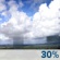 This Afternoon: A 30 percent chance of showers and thunderstorms. Mostly sunny, with a high near 90. Southwest wind around 5 mph. This Afternoon: A 30 percent chance of showers and thunderstorms. Mostly sunny, with a high near 90. Southwest wind around 5 mph.